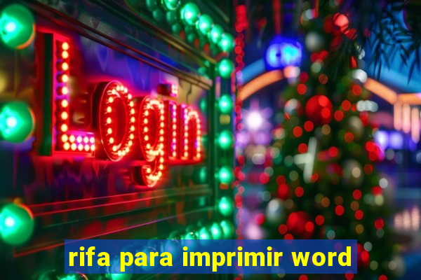 rifa para imprimir word